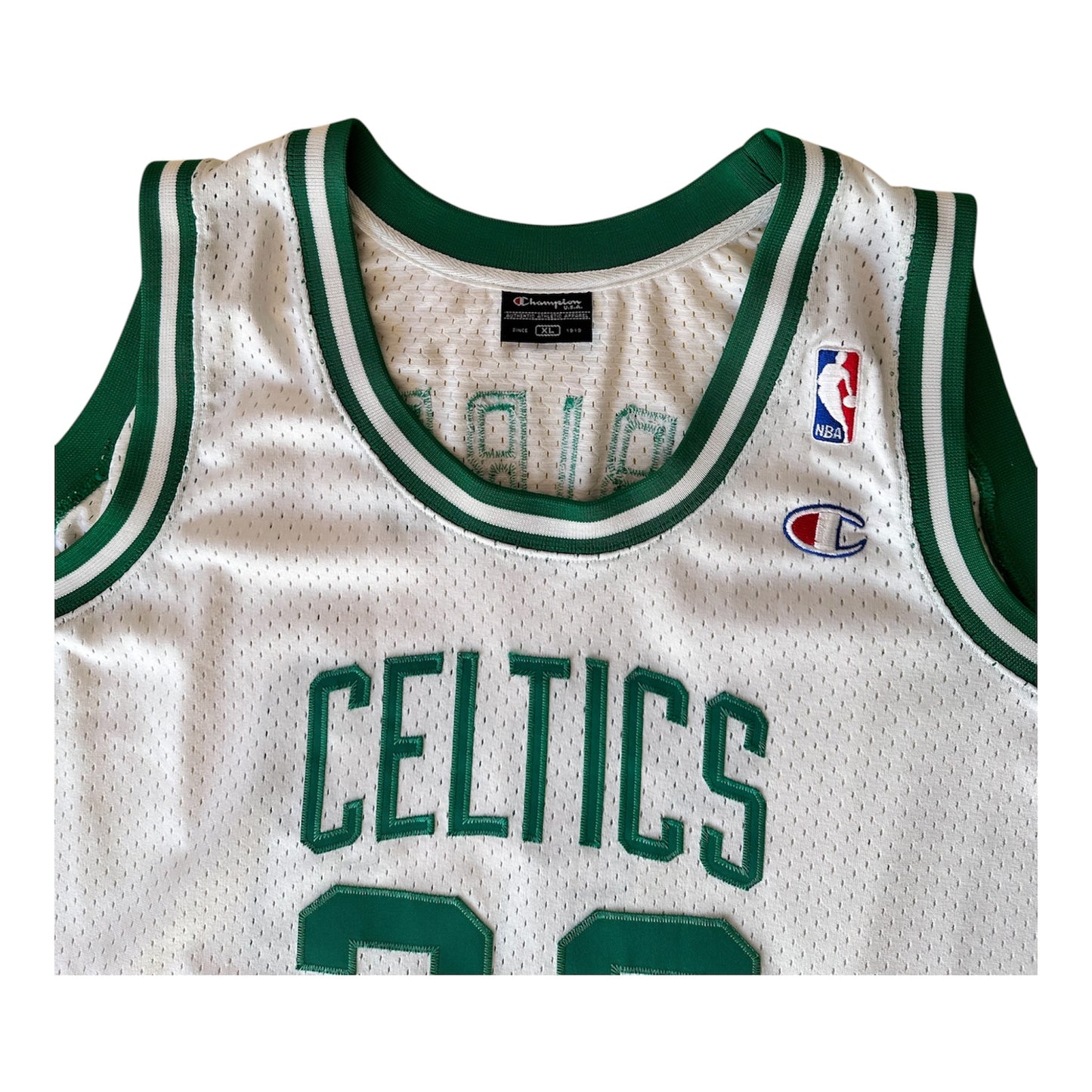 Larry Bird #33 – Boston Celtics (Édition Champion, Blanc)
