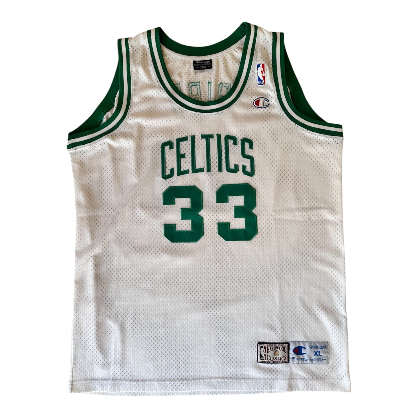 Larry Bird #33 – Boston Celtics (Édition Champion, Blanc)